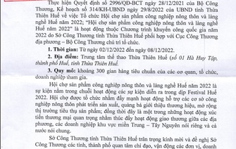 Hội chợ sản phẩm CNNT và làng nghề Huế năm 2022"