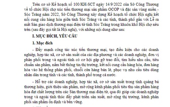 KH Tổ chức Hội nghị kết nối cung cầu hàng hóa giữa tỉnh Sóc Trăng và các tỉnh, thành phố gắn với Lễ ra mắt Sàn giao dịch thương mại điện tử tỉnh Sóc Trăng