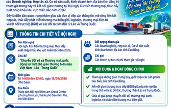 HỘI NGHỊ XÚC TIẾN THƯƠNG MẠI, THÚC ĐẨY XUẤT NHẬP KHẨU KHU VỰC MIỀN BẮC NĂM 2026
