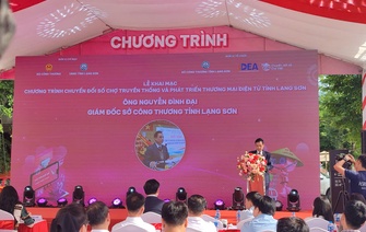 Cao Bằng tham gia chương trình “Chuyển đổi số chợ truyền thống và thúc đẩy phát triển thương mại điện tử” tại tỉnh Lạng Sơn