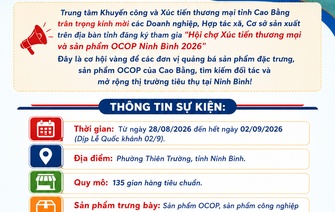HỘI CHỢ XÚC TIẾN THƯƠNG MẠI & SẢN PHẨM OCOP NINH BÌNH 2026